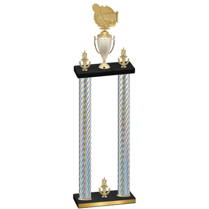 Double Silver Carbon Fiber Victory Tennis Trophy