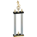 Double Silver Carbon Fiber Victory Football Trophy
