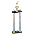 Double Silver Carbon Fiber Year Cheerleading Trophy