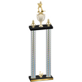 Double Silver Carbon Fiber Second Place Hockey Trophy