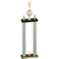 Double Silver Carbon Fiber Fourth Place Victory Trophy