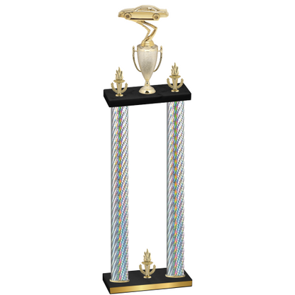Double Silver Carbon Fiber Victory Cars Trophy