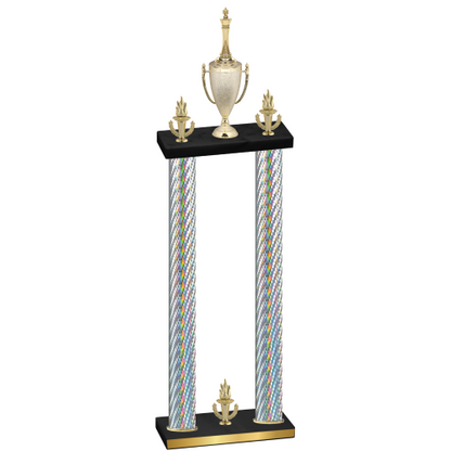 Double Silver Carbon Fiber Victory Chess Trophy