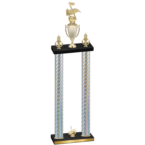 Double Silver Carbon Fiber First Place Music Trophy