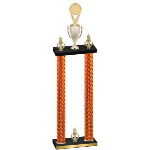 Double Orange Carbon Fiber Victory Insert Trophy
