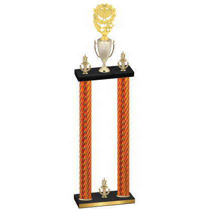 Double Orange Carbon Fiber Victory Pickleball Trophy