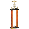 Double Orange Carbon Fiber Fourth Place Cars Trophy