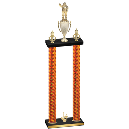 Double Orange Carbon Fiber First Place Holiday Trophy