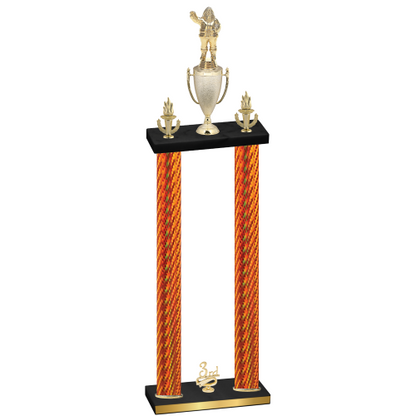 Double Orange Carbon Fiber Third Place Holiday Trophy