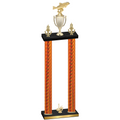 Double Orange Carbon Fiber First Place Fishing Trophy