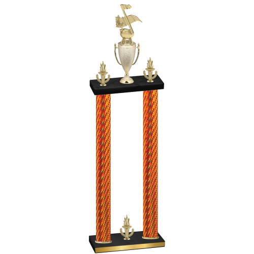 Double Orange Carbon Fiber Victory Music Trophy