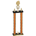 Double Orange Glacier Fourth Place Soccer Trophy