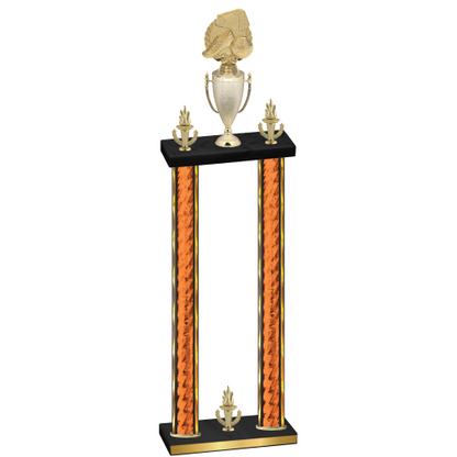 Double Orange Glacier Victory Soccer Trophy