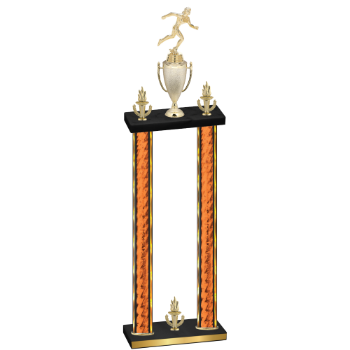 Double Orange Glacier Victory Running Trophy