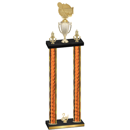 Double Orange Glacier Second Place Tennis Trophy