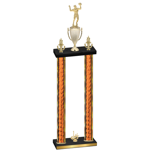 Double Orange Glacier First Place Volleyball Trophy