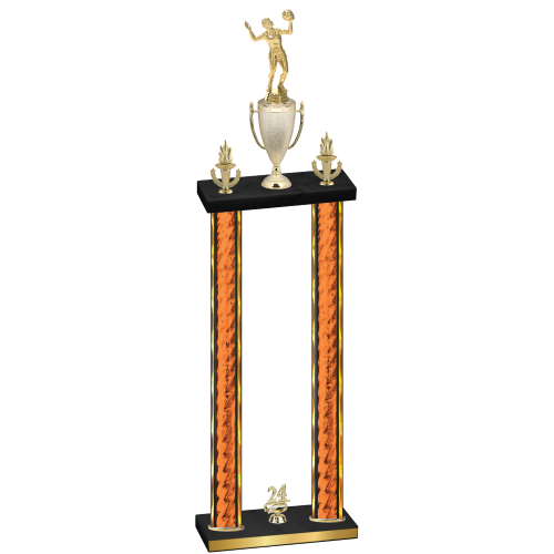 Double Orange Glacier Year Volleyball Trophy