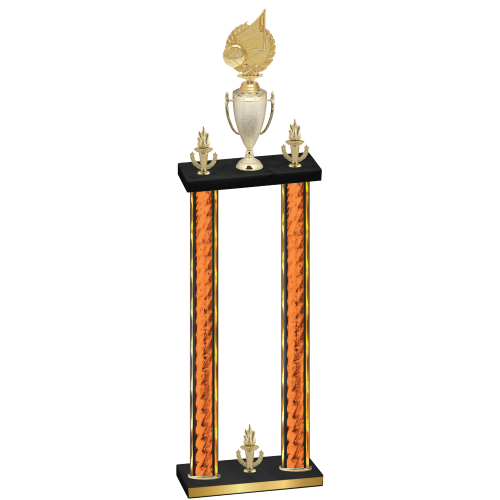Double Orange Glacier Victory Volleyball Trophy
