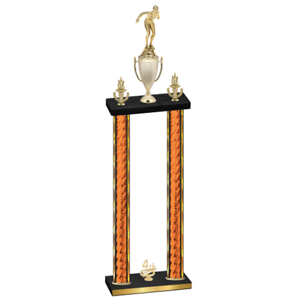 Double Orange Glacier Fourth Place Tennis Trophy
