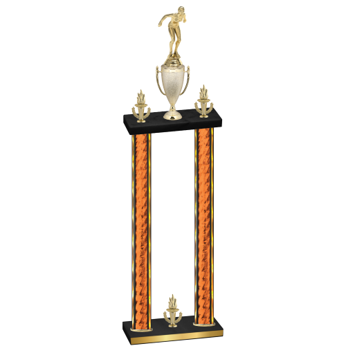 Double Orange Glacier Victory Tennis Trophy