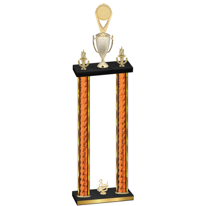 Double Orange Glacier Third Place Insert Trophy