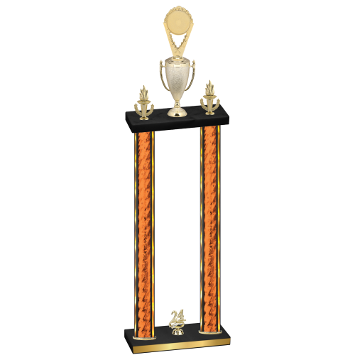 Double Orange Glacier Year Insert Trophy