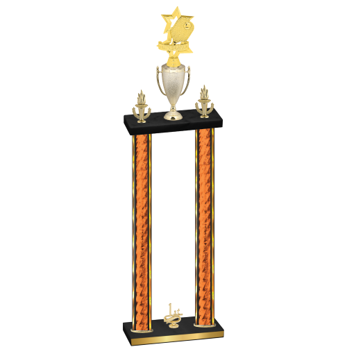 Double Orange Glacier First Place Pickleball Trophy