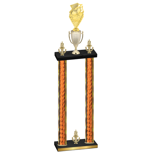 Double Orange Glacier Victory Pickleball Trophy