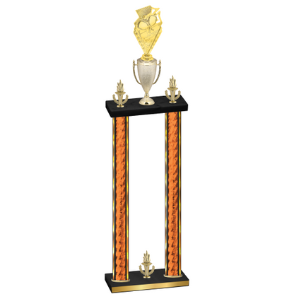 Double Orange Glacier Victory Pickleball Trophy