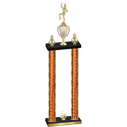 Double Orange Glacier First Place Majorette Trophy