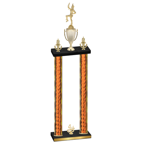 Double Orange Glacier Fourth Place Majorette Trophy