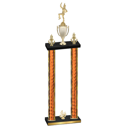Double Orange Glacier Fourth Place Majorette Trophy