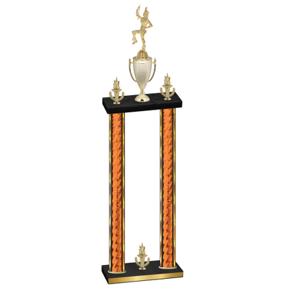 Double Orange Glacier Victory Majorette Trophy
