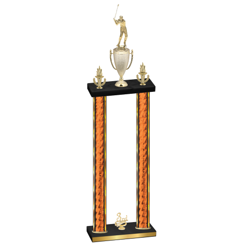 Double Orange Glacier Third Place Golf Trophy