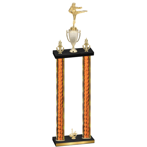 Double Orange Glacier First Place Karate Trophy