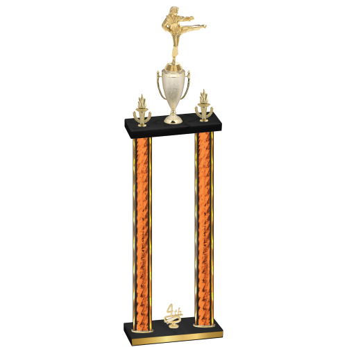Double Orange Glacier Fourth Place Karate Trophy