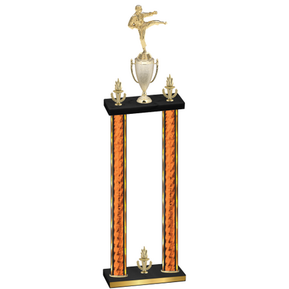 Double Orange Glacier Victory Karate Trophy