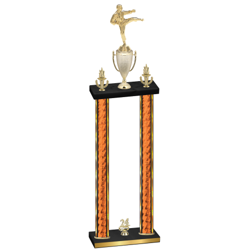 Double Orange Glacier Year Karate Trophy