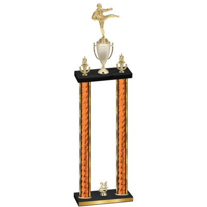 Double Orange Glacier Year Karate Trophy