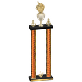 Double Orange Glacier Second Place Baseball Trophy