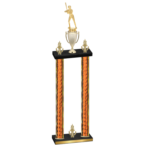 Double Orange Glacier Victory Softball Trophy