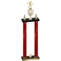 Double Red Glacier Fourth Place Soccer Trophy