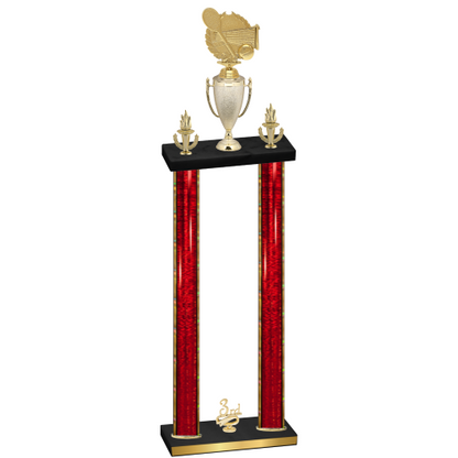 Double Red Glacier Third Place Tennis Trophy