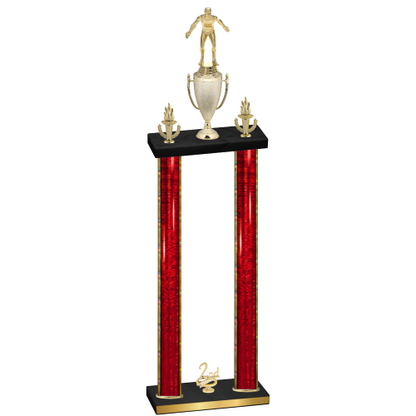 Double Red Glacier Second Place Wrestling Trophy