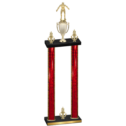 Double Red Glacier Victory Wrestling Trophy