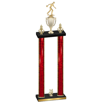 Double Red Glacier Year Bowling Trophy
