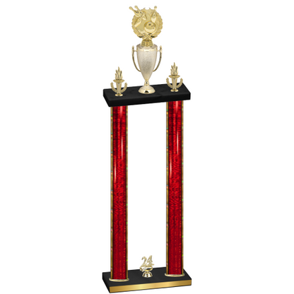 Double Red Glacier Year Bowling Trophy
