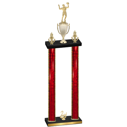 Double Red Glacier Second Place Volleyball Trophy