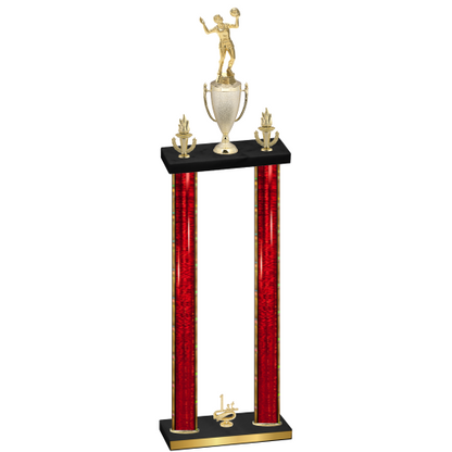 Double Red Glacier First Place Volleyball Trophy