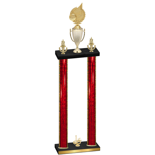 Double Red Glacier First Place Volleyball Trophy